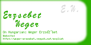 erzsebet weger business card